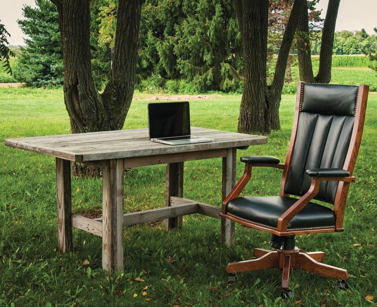 Buckeye Rockers Deck Chairs MDC 255 Mission Upholstered Desk Chair with Casters Wayside Furniture Mattress Executive Desk Chairs